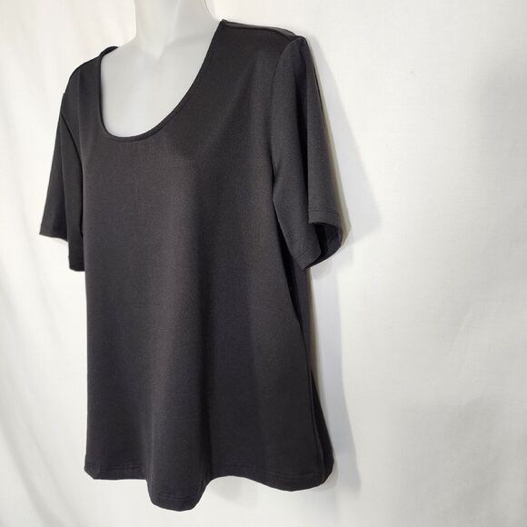 Susan Graver Womens Top L Essentials Butterknit Short Sleeve Scoop Neck A213551 - Picture 5 of 8